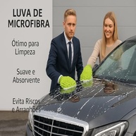 Luva de Microfibra Premium Azul: Limpeza Impecável para Carros, Móveis e Mais! - imagem 3