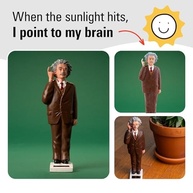 Estatueta Albert Einstein Solar Kikkerland - Decoração Inteligente com Movimento - imagem 4