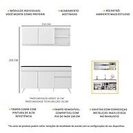 Armário de Cozinha Compacta Veneza 150cm Branco - MP2079 - imagem 2