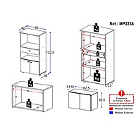 Cozinha Completa: Armário e Balcão Multimóveis MP2238 - imagem 2