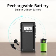 Rádio FM Portátil TOMASHI Minúsculo: Seu Companheiro de Áudio Compacto com MP3 e Bateria Recarregável - imagem 4