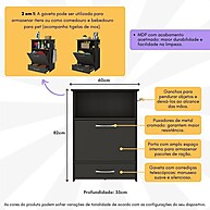 Comedouro e Balcão Pet Multimóveis MP6026 - imagem 2