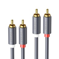 Cabo de Áudio 2RCA 1 Metro Preto: Som Impecável com Conectores Banhados a Ouro | MPOWER - imagem 1