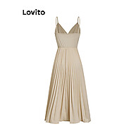 Vestido Elegante Plissado Lovito L105MD560 para Mulher - imagem 2