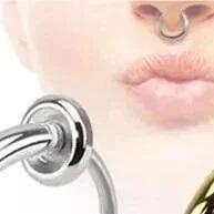 Kit 12 Brincos de Pressão Prata Aço Inox Fáceis de Usar para Homens e Mulheres - imagem 2