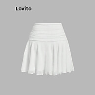 Saia Drapeada Lovito L101AD104 – Elegância Casual para Mulheres - imagem 2
