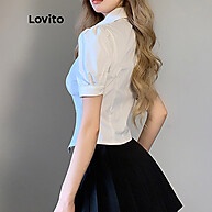 Blusa Y2K com Manga Bufante e Botão – Estilo Casual para Mulheres - imagem 2