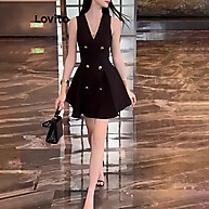 Lovito Vestido Casual com Botões – Estilo e Conforto para Mulheres - imagem 2