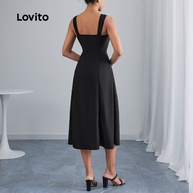 Vestido Elegante Lovito com Laço: Estilo e Conforto para Mulheres - imagem 2