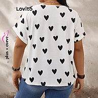 Camiseta Curva Plus Size com Estampa de Coração para Mulheres - imagem 2