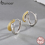Brincos de Argola Bamoer em Prata 925: Design Waterdrop Elegante para Mulheres - imagem 2