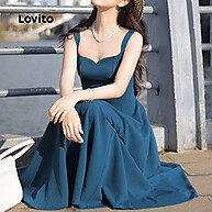 mulheres-para-lisa-estrutura-com-lovito-casual-vestido