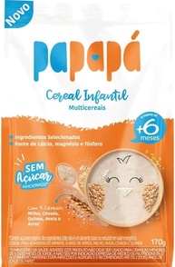 Cereal Multicereais Milho, Cevada, Aveia e Arroz 170g - Papapá - imagem 1