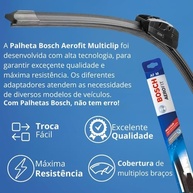 Palheta Limpador Para Brisa Bosch Aerofit Multiclip 26" - Visão Clara e Segura - imagem 3
