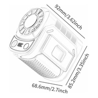 Ventilador Portátil Multifuncional Compacto 5 Velocidades 18.000 RPM Bateria 4.000 mAh Carregador e Lanterna LED Com Clipe de Cintura e Cordão Carregamento USB Tipo C (Branco) - imagem 4