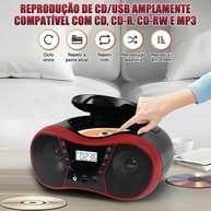 Rádio Portátil Multifuncional: CD Player, USB e Rádio AM/FM - Sua Música em Qualquer Lugar! - imagem 5