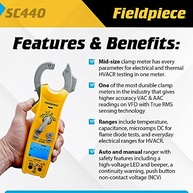 Fieldpiece SC440: Multímetro True RMS Essencial para HVACR com Temperatura e Inrush - imagem 3