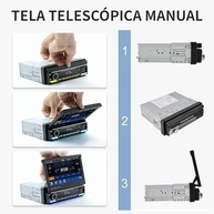 FINYQBET Tela Retrátil 7" com Apple CarPlay & Android Auto: Sua Central Multimídia Inteligente - imagem 5