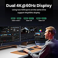 UGREEN Hub USB-C Triplo 4K60Hz: Sua Central Multimídia - imagem 2