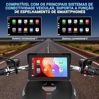 Multimídia para Moto 7" IPS com Apple CarPlay & Android Auto - Navegação e Entretenimento na Estrada - imagem 3