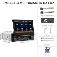 FINYQBET Multimídia Retrátil 7" com CarPlay/Android Auto Sem Fio: Segurança e Entretenimento no Seu Carro - imagem 3