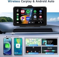 Podofo Carplay Android Auto HD 7" - Central Multimídia Veicular com Bluetooth Duplo, Câmera de Ré e Navegação - imagem 3