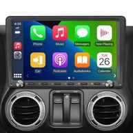 Central Multimídia GTRUI QLED 10.1" Android 12 para Jeep Wrangler (2007-2018) com Apple CarPlay Sem Fio e GPS - imagem 1