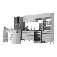 Armário de Cozinha com Bancada Gourmet Veneza Multimóveis - Design Moderno e Funcionalidade Premium - imagem 1