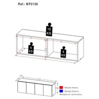 Armário Aéreo Multimóveis 4 Portas MP2156 Branco – Organize sua Cozinha com Estilo e Funcionalidade - imagem 3