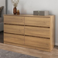 Cômoda com 6 Gavetas 120cm Multimóveis Mp4396 - Acabamento Madeirado Moderno - imagem 1