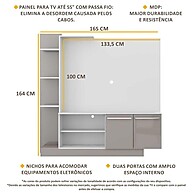 Estante com Painel TV até 55” e 2 Portas – Porto Multimóveis - imagem 2