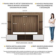 Rack Estante com Painel TV 65” e 2 Portas – Rio Multimóveis - imagem 2