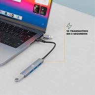 Hub USB-C 4 em 1: Conecte Tudo com Este Expansor Multiportas - imagem 2