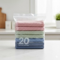 Kit com 20 Panos de Microfibra Multiuso - Alta Absorção, Lavável e Reutilizável - Ideal para Vidros, Cozinha, Carro e Pisos - imagem 1