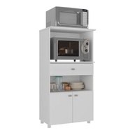 Armário Multiuso Moderno para Forno e Micro-ondas com 2 Portas e 1 Gaveta | Acabamento Brilhante UV - imagem 2