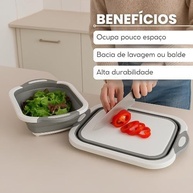 Bacia de Silicone Retrátil Dobrável - Multiuso para Cozinha, Camping e Viagens - imagem 4