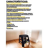 Banqueta Escada 2 Degraus Tramontina – Suporta 120kg e é Multiuso - imagem 2