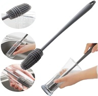 Escova de Silicone Multiuso para Garrafas e Mamadeiras - Cabo Ergonômico e Limpeza Profunda - imagem 1