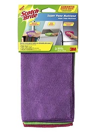 3M Super Pano Multiuso Scotch-Brite – Lavável, Reutilizável e Superabsorvente | 3 Unidades com Cores Diferentes - imagem 2