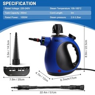Klona Limpador a Vapor Portátil Multiuso: Limpeza Profunda com 10 Acessórios - imagem 3
