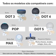 Suporte Alexa Multiuso para Echo Dot 3, 4, 5, Pop e Max – Design Moderno com Estilo Robert Snoop - imagem 5