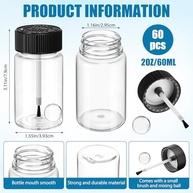 Mumufy Garrafas de Tinta de Retoque com Pincel - 60 Frascos PET com Bolas de Mistura para Reparos Automotivos e Artesanato - imagem 4