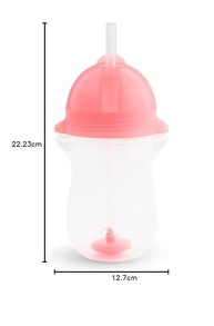 Munchkin Click Lock Copo com Canudo Rosa 296ml - Anti-vazamento e Sem BPA - imagem 4