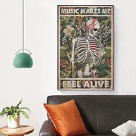 Pôster de Música com Arte de Caveira - Decoração Moderna para Quarto e Sala 50x76cm - imagem 5