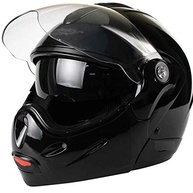 Capacete Mixs MX Captiva Robocop Escamoteável com Viseira Solar Dupla - Preto Brilhante 58 - imagem 4