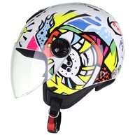 Capacete Aberto Peels Freeway King Branco/Color - Estilo e Segurança na Sua Moto - imagem 1