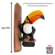 Tucano Na Casca - Enfeite de Parede em Resina para Decoração de Casa e Jardim - imagem 3