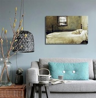 Pôster Arte em Tela Andrew Wyeth - Cachorro na Cama | Decoração Vintage 61x40cm - imagem 5