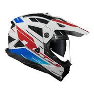 Capacete LS2 MX702 Namib Branco, Azul e Vermelho - Aventura e Segurança com Estilo - imagem 2