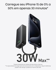 Anker Nano Power Bank 10.000mAh: Carregador Portátil 30W com Cabo USB-C Integrado para iPhone, MacBook e Mais - imagem 3